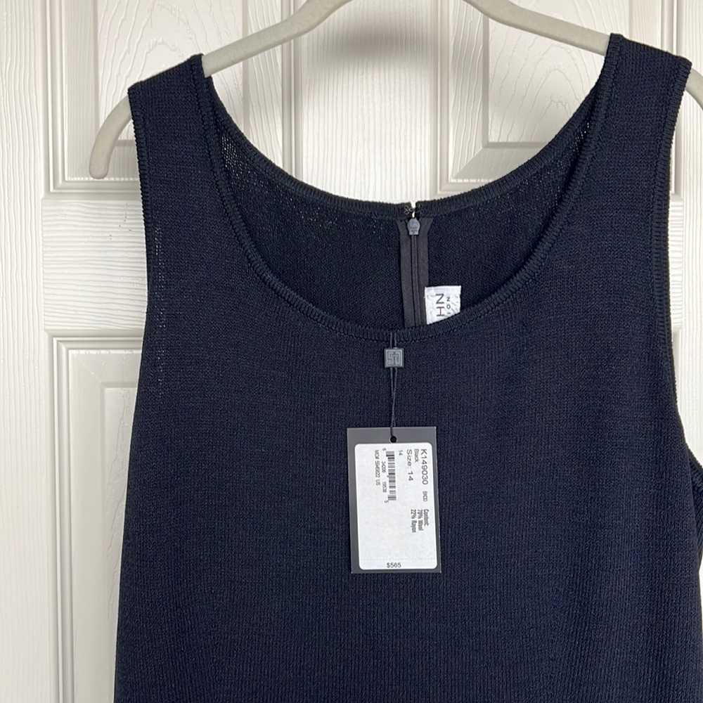 Black St. John collection basic sleeveless sheath